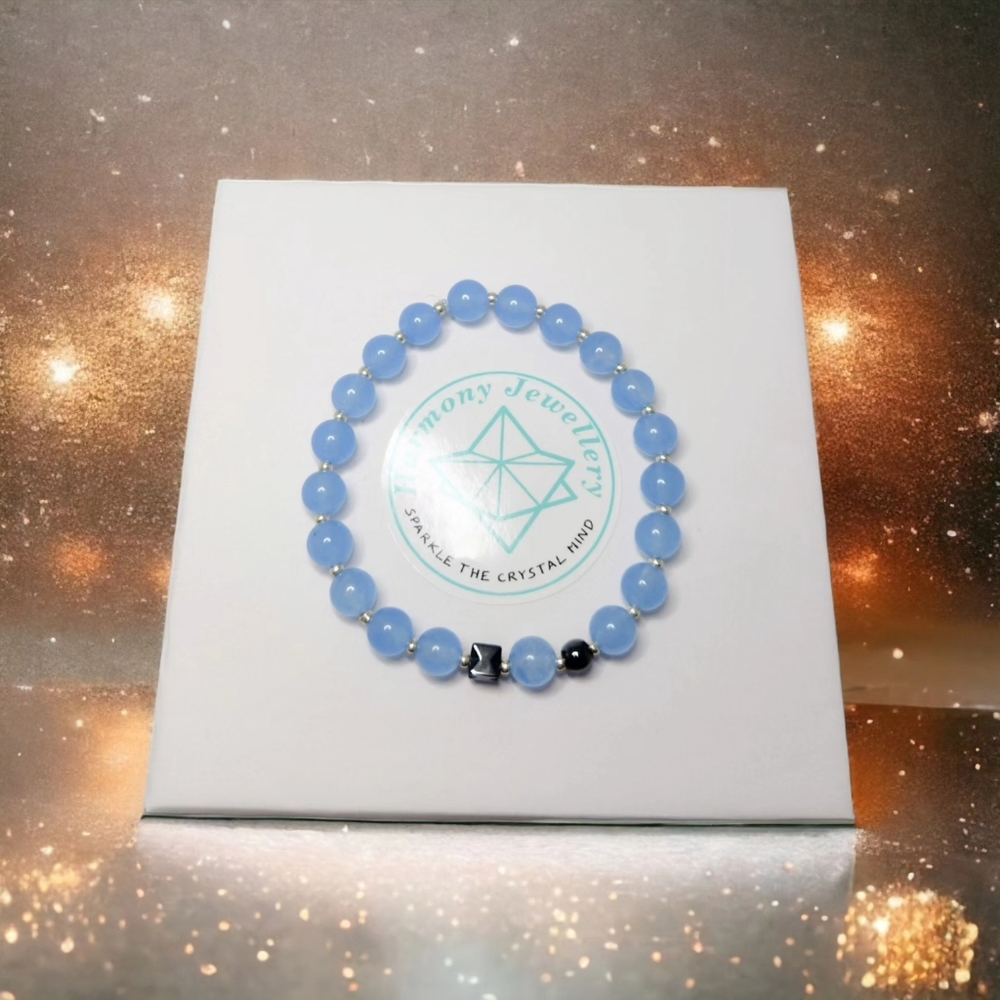 6 mm Aquamarine Quartz Bracelet
